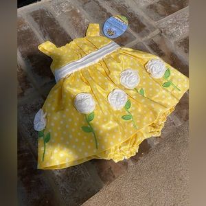 New with tags baby girl dress, 3 month